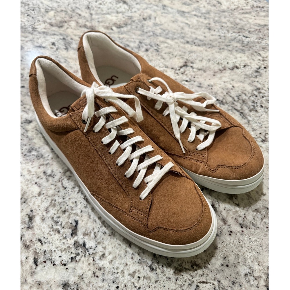 UGG South Bay Low Suede Sneakers Mens 12‎ Chestnut Brown Lace Up Shoes 1154150